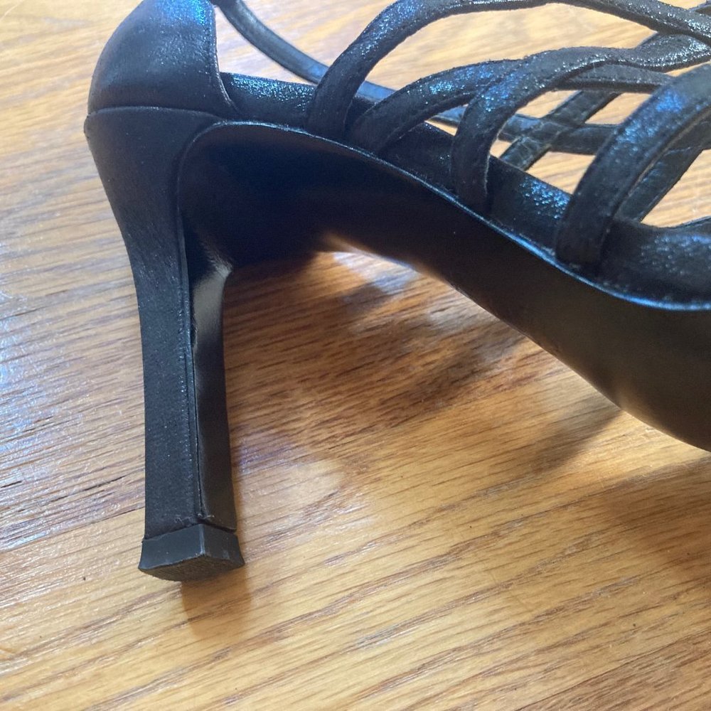 Papell Studio Black Strappy Heels - Picture 11 of 16